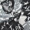 Gray-Multi Poly Marvel Black Panther Print Double Sided Fleece Knit Fabric By the Yard